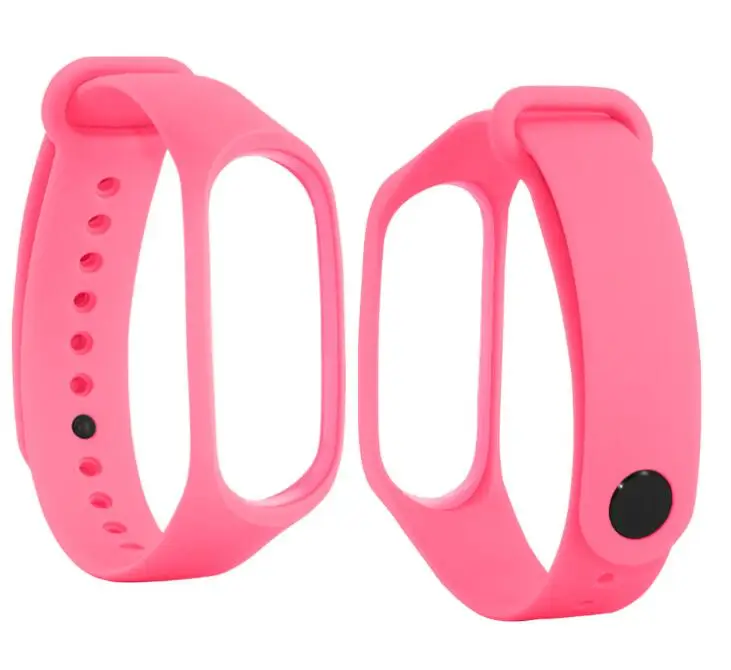 Браслет для xiaomi mi Band 3 4 спортивный ремешок часы силиконовый ремешок для xiaomi mi band 3 4 браслет mi band 4 3 ремешок - Цвет: pink