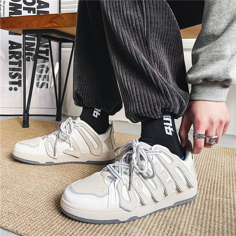 

New low-cut letters niche sneakers spring and autumn trend all-match breathable couple shoes