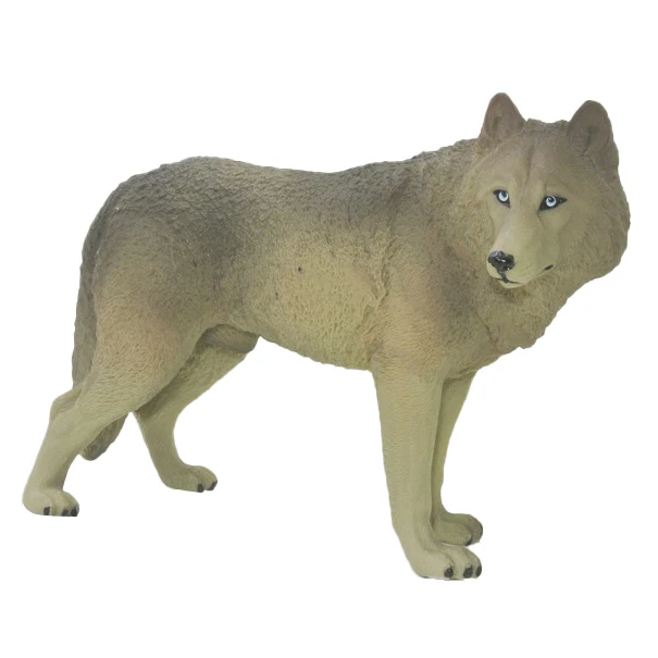 Большая белая игрушка волк лес дикие животные модель украшение дома подарок для