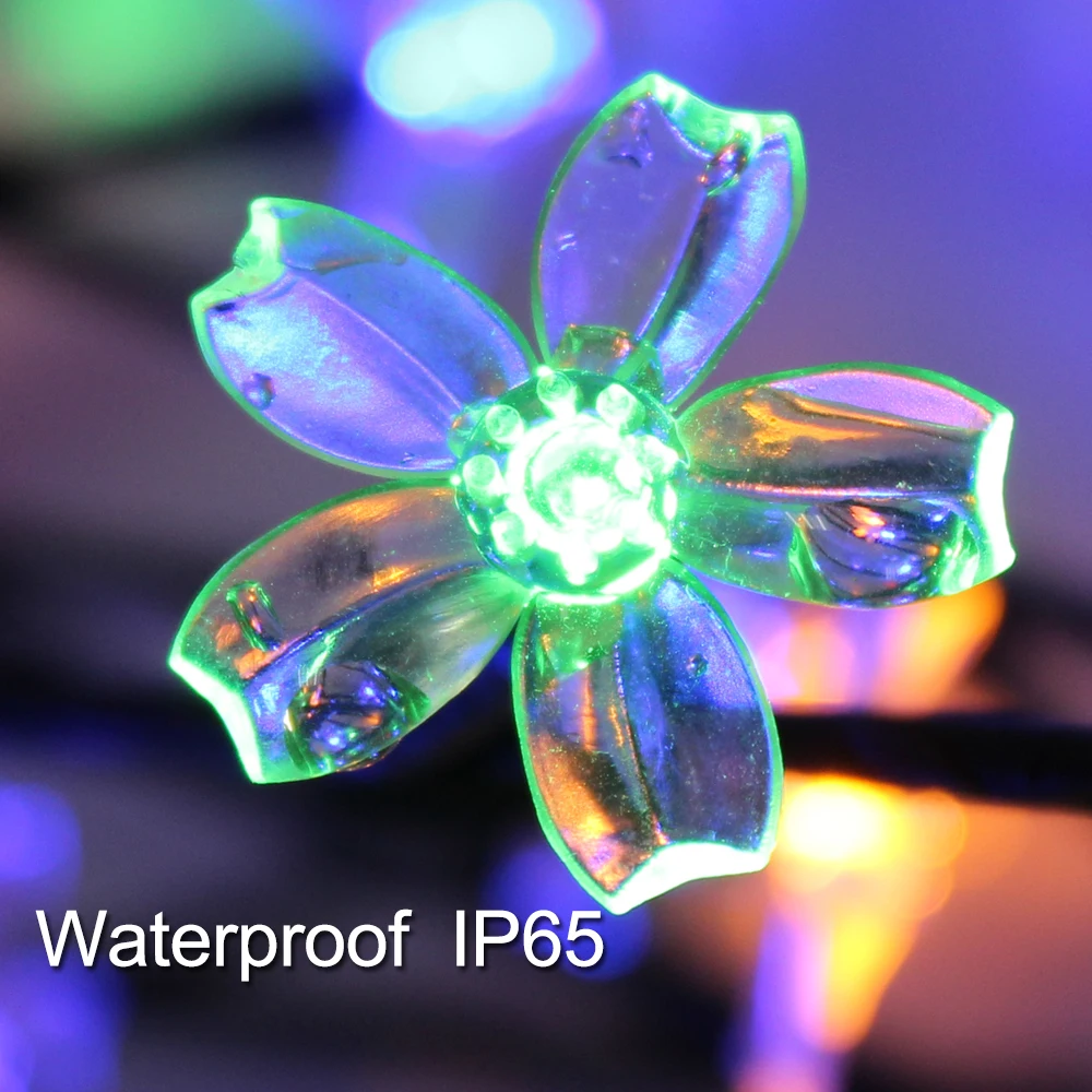 Водонепроницаемый светильник на солнечной батарее для вишневого дерева 1 5 м 104