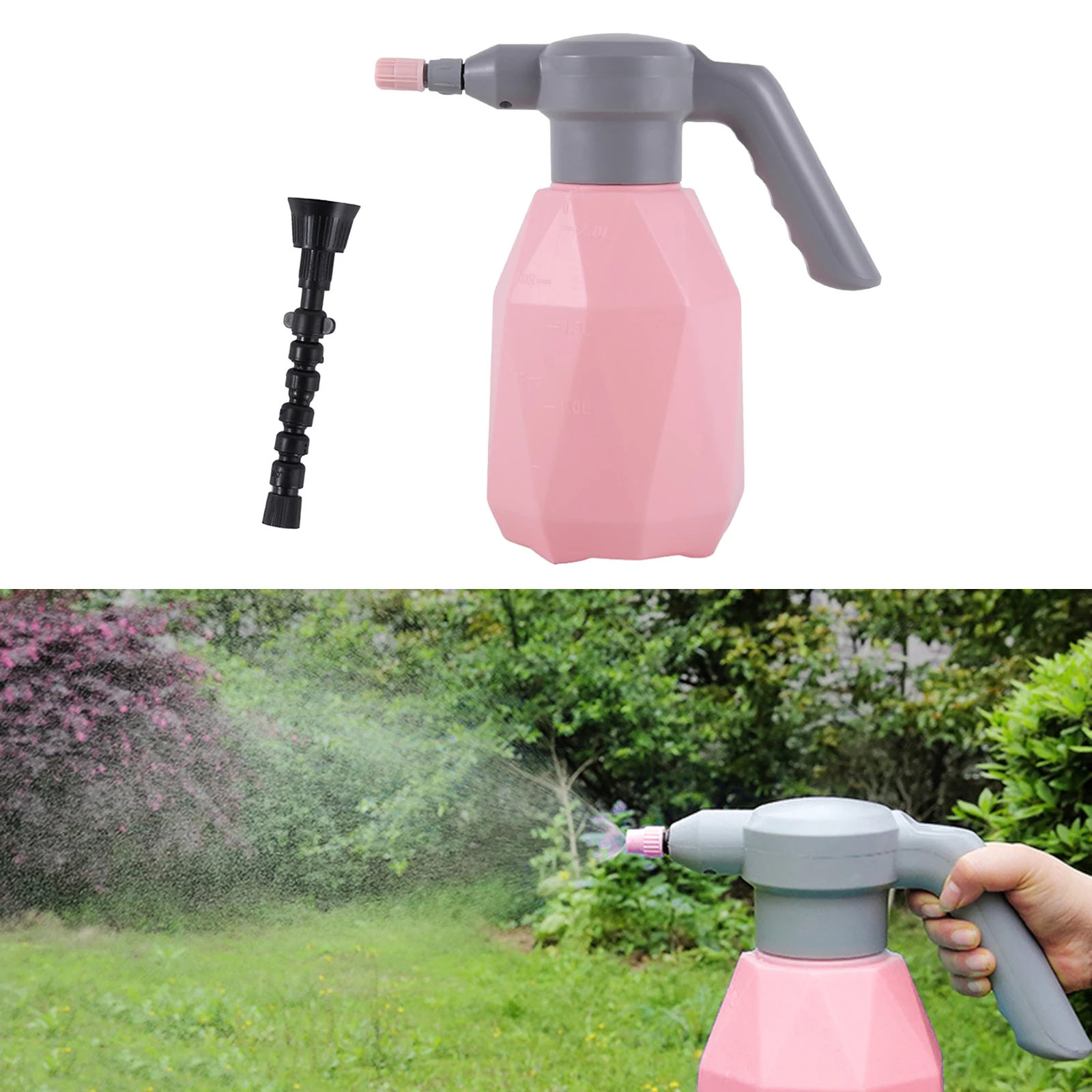

67.6 Ounce Handheld Automatically Electric Plant Mister Spray Bottle Spritzer for Seeds Gardening Fertilizing