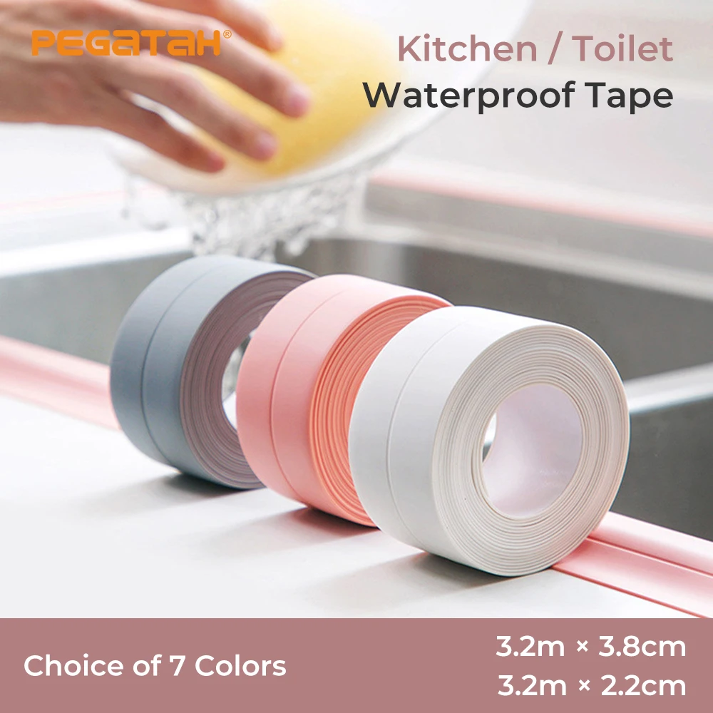 

Sealing Strip Bathroom Shower Sink Bath Caulk Tape White PVC Self Adhesive Waterproof Wall Tape New for Bathroom Kitchen