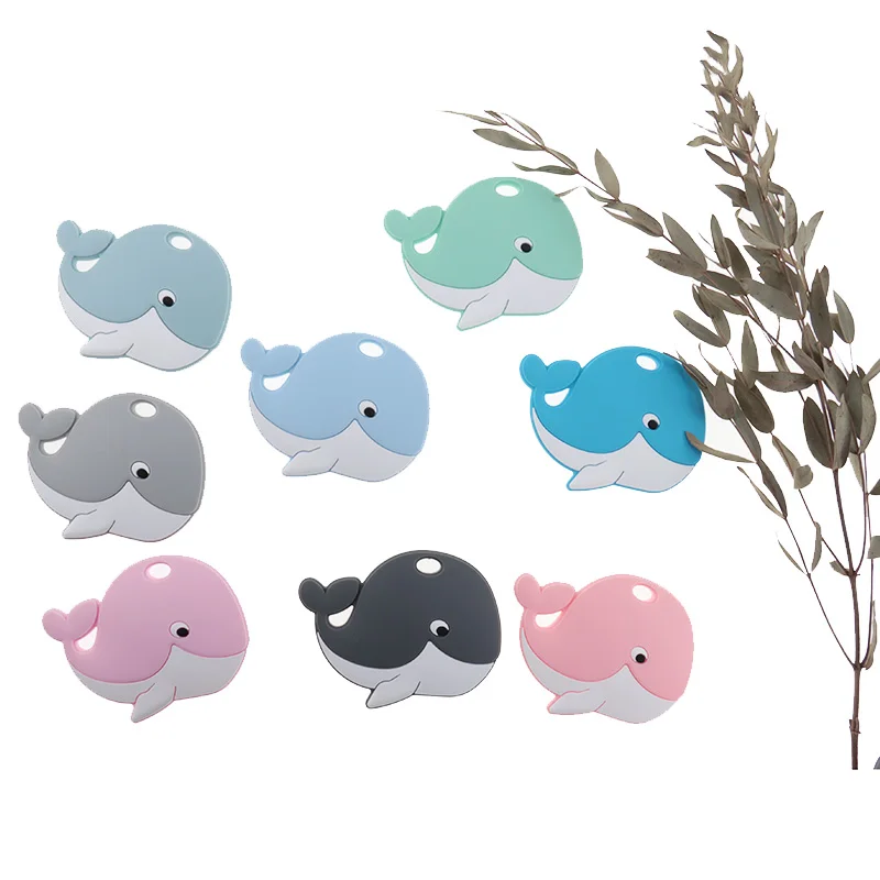 

20pcs Whale For Babies Silicone Teethers Baby Silicone Teething Baby Toys Teether For Teeth BPA Free Nurse Accessories Goods