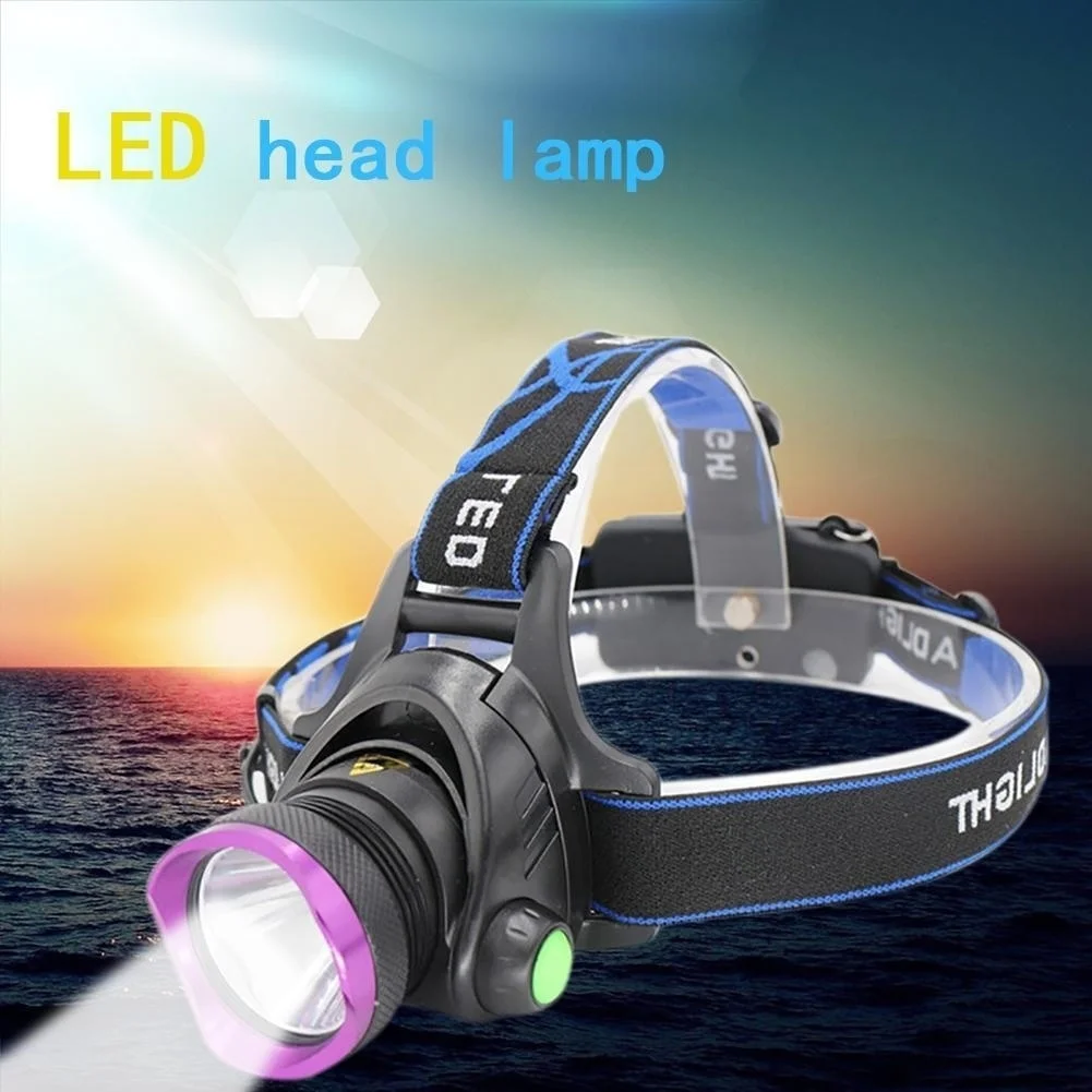 Cycling Camping Battery Car EU Charging 6000lm Xm-l T6 Led Headlight Zoom Headlight Fishing Flashlight Light
