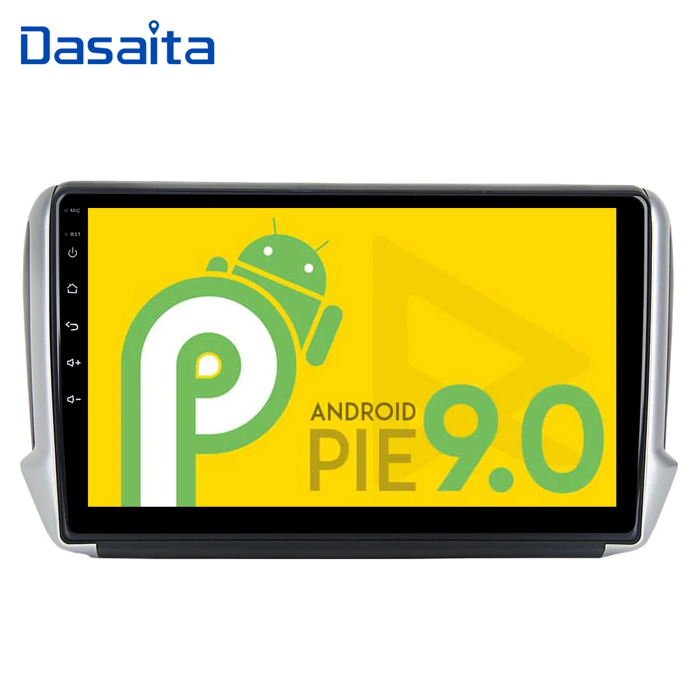 Dasaita 10," мультимедийный плеер Android 9,0 Автомобильный Bluetooth gps навигатор Авторадио 1 din Navi для peugeot 208 2008
