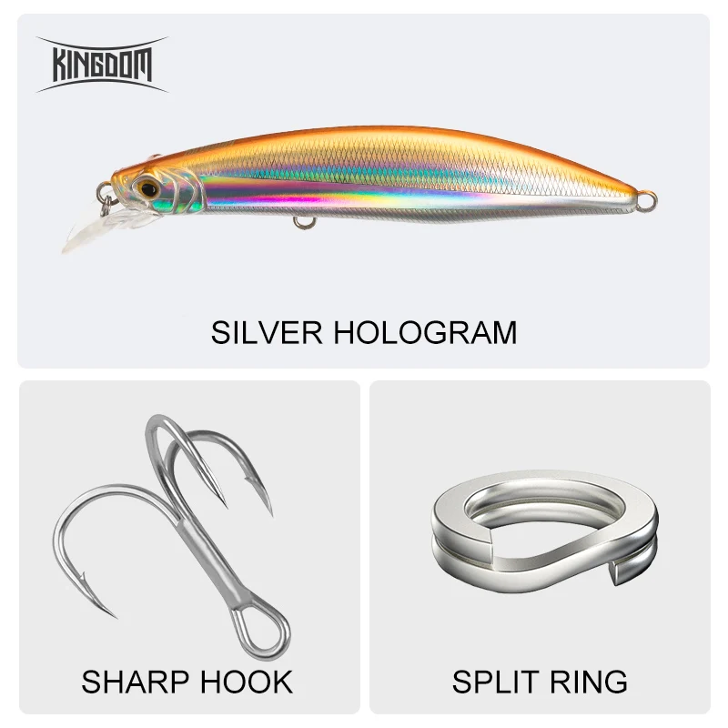 Плавающая приманка в виде гольяна Kingdom 100 мм/20 7 г 120 мм/30 искусственные приманки