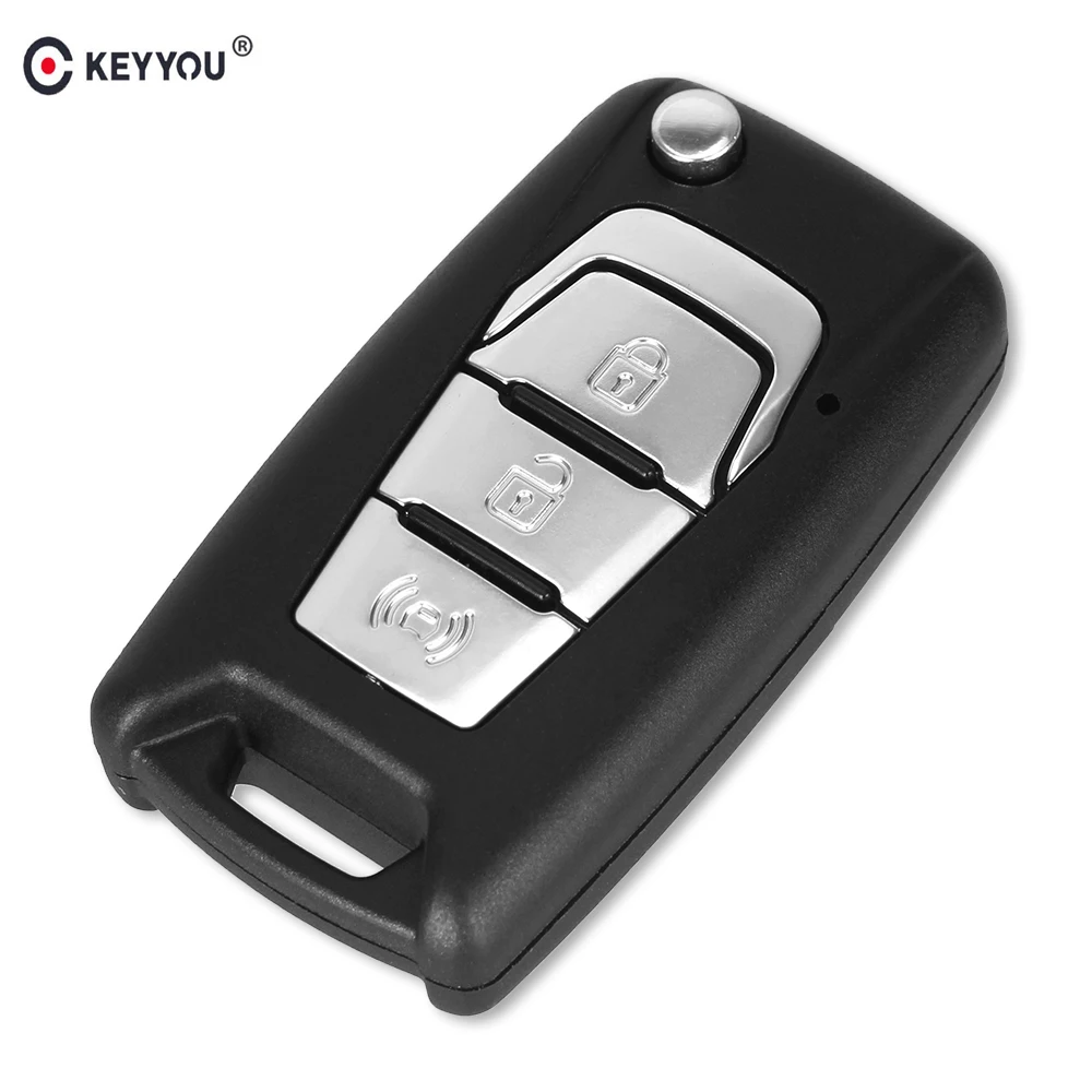 Новинка чехол KEYYOU для автомобильного ключа с 3 кнопками оболочка от Ssangyong Korando New