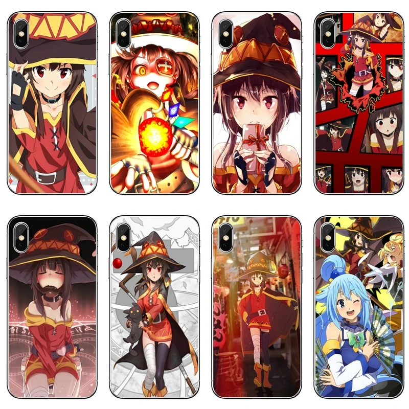 Аксессуары чехол для телефона Samsung Galaxy Note 10 9 8 5 4 S10E S10 Lite S9 S8 S7 S6 Edge Plus S5 S4 Mini Anime KonoSuba