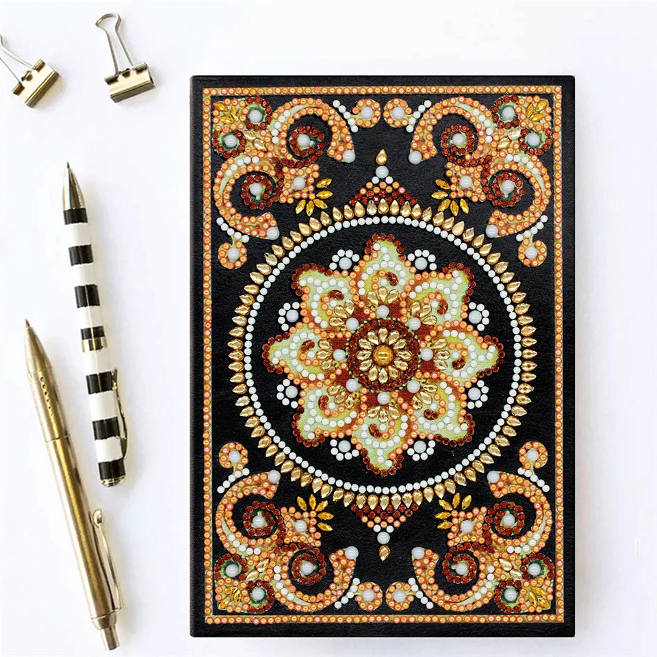 

AZQSD Diamond Embroidery Painting Flower Special Shaped Drill A5 Diary Embroidery Sale Notebook Birthday Gift DIY