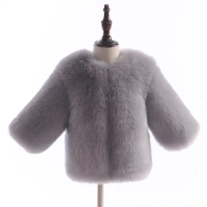 2018 зимняя плотная теплая одежда для маленьких девочек пальто с воротником из