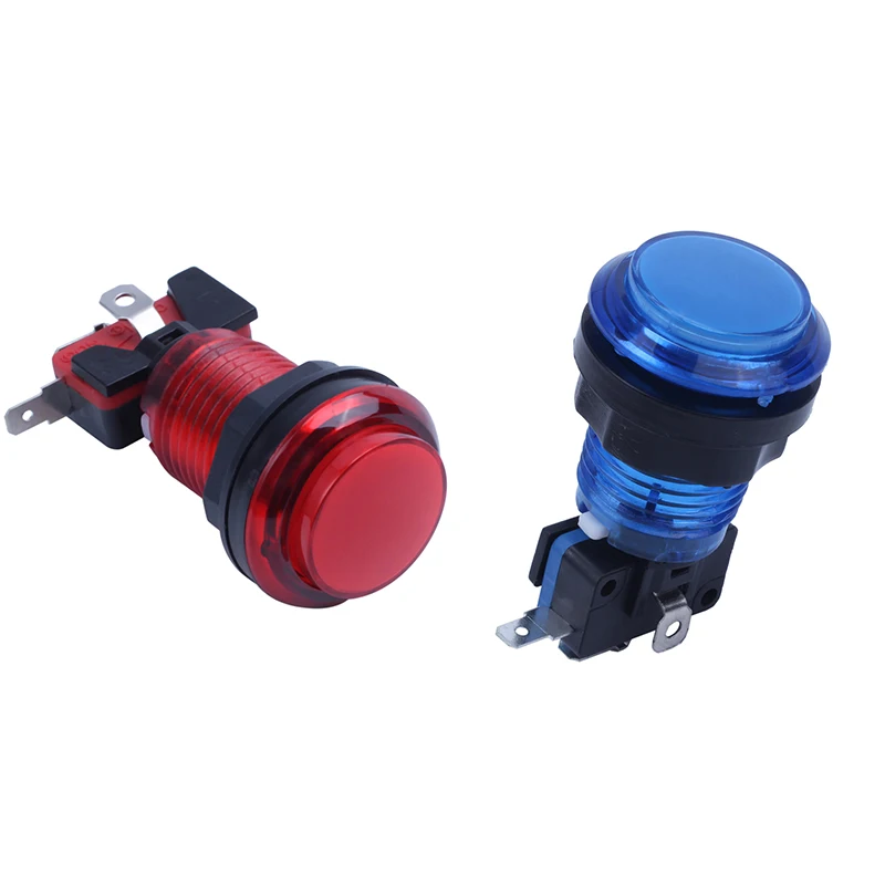 2 комплекта круглый освещенный аркадная видео игра кнопочный переключатель