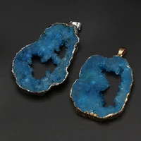 natural stone druzy pendants irregular gold plated druzy good quality for jewelry making diy necklace earrings accessories