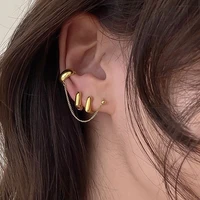simple wholesale women girl wholesale jewelry geometric square mini hoop earring polish gold color metal jewelry