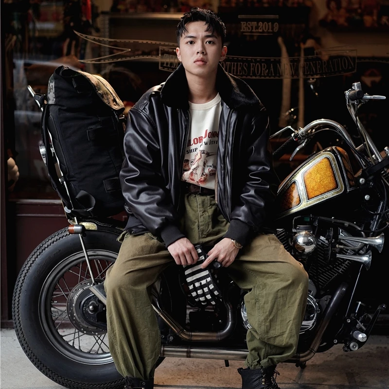 2021 США Высокое качество А2 кожаная Военная мотоциклетная одежда ветрозащитная