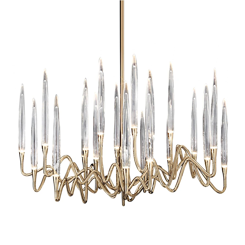 

Modern Light Luxury LED Crystal Chandelier Tree Branch Wedding Decoration Lamp For Dining Room Bedroom