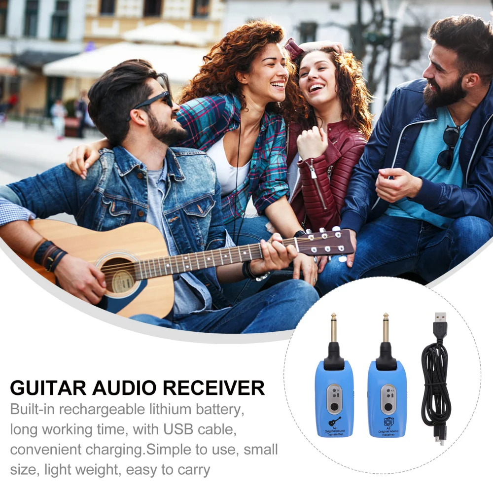 

1 Set Transmitting System for Guitar 2.4GHz Rechargeable Transmitter Receiver