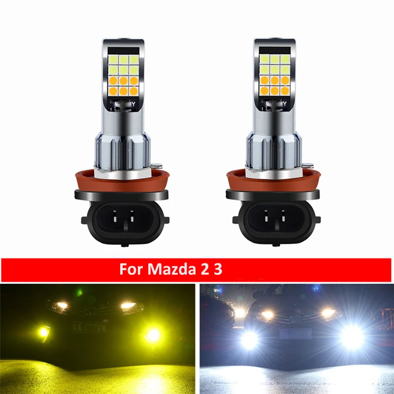 

2 шт., Автомобильные светодиодные лампы H11 H8 для Mazda 2 3 5 6 323 323f 626