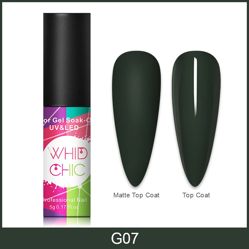 G07 WHID CHICL 1 бутылка 5 мл Цветной Гель-лак для ногтей Чистый Розовый Фиолетовый Синий стойкий УФ-лак для ногтей - Цвет: G07