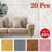 20pcs 3d wall stickers home decor 3d wallpaper diy waterproof self adhesive panels wallpapers for living room bedroom decoration