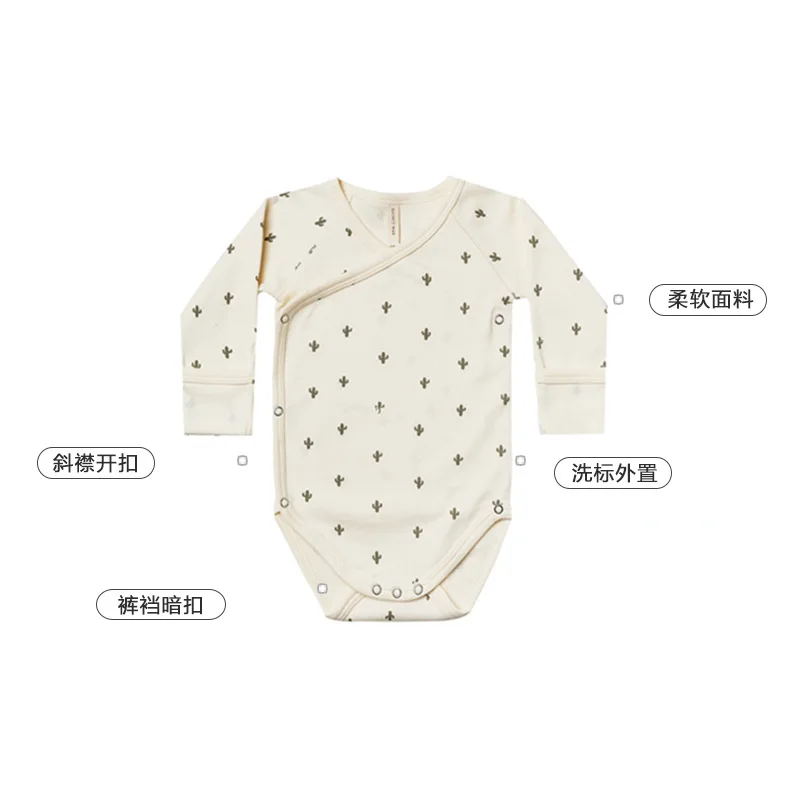Baby Girl Romper Long Sleeved Wrap Clothes Boy Stripe Jumpsuit Newborn Cotton Babywear Girls | Мать и ребенок