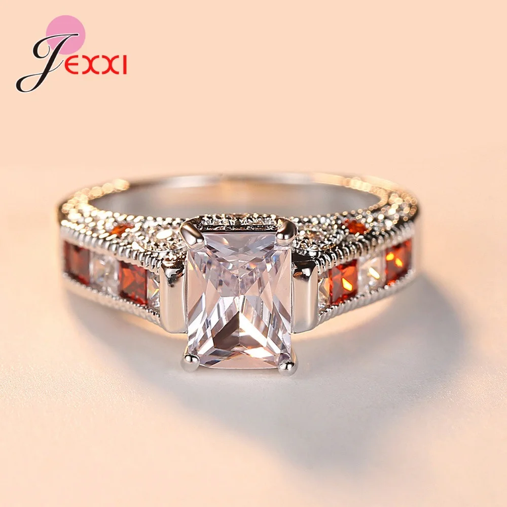 Быстрая доставка Роскошные Кольца из стерлингового серебра 925 пробы для женщин