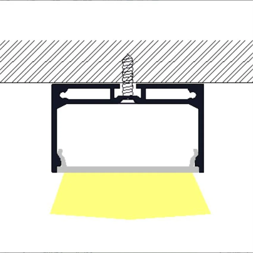 

Free Shipping 2Meter/pcs 32mm Deep Flush Mounting Aluminum LED Profile with Flange Compatible Strip