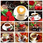 Квадратная алмазная живопись MomoArt, вышивка с изображением пейзажа, сделай сам, мозаика розы