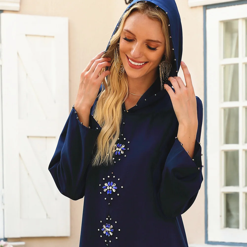 Женский халат ручной работы с капюшоном сшитый вручную разы Марокко Ближний