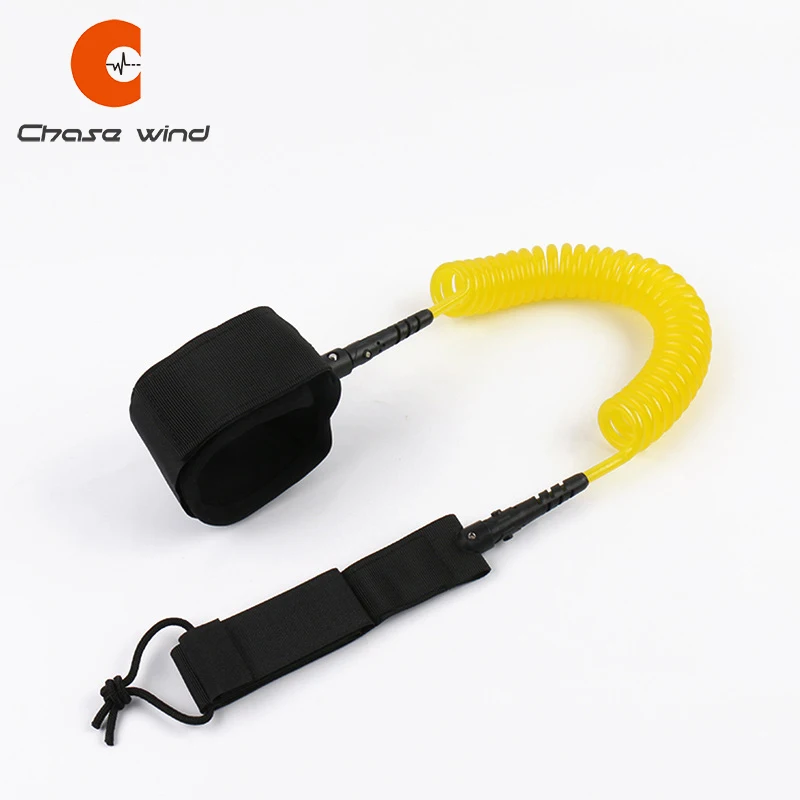 Спиральный шнур 10 футов поводок для серфинга паддлбординга до щиколотки желтый