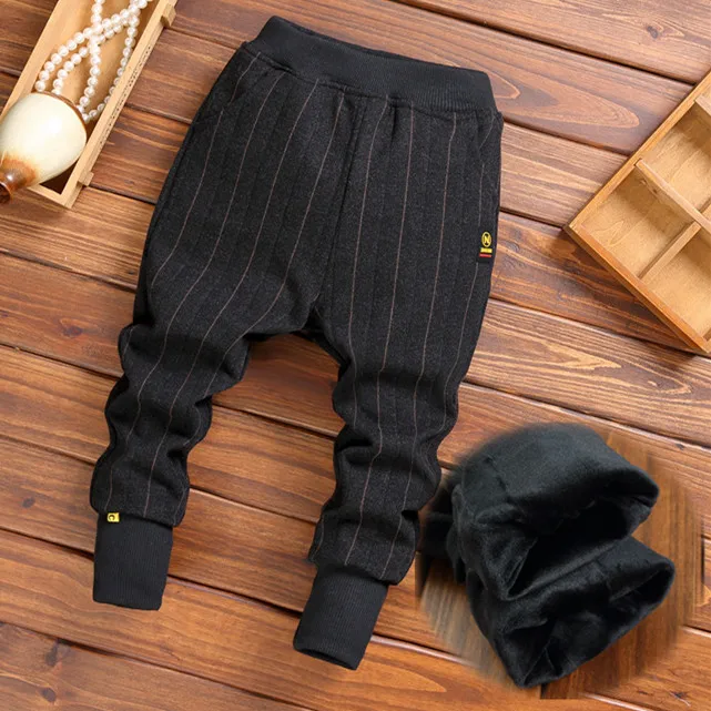 plus cashmere 4 Famli/вельветовые штаны в клетку для мальчиков; Осень-зима г.; модные хлопковые льняные штаны-шаровары; одежда для детей; брюки для маленьких мальчиков - Цвет: plus cashmere 4