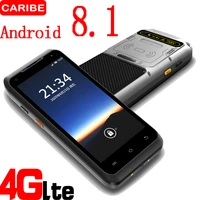 caribe android 8 1 scannning device rfid reader inventory logsitic supermarket pda barcode scanner with 5 5 inch screen