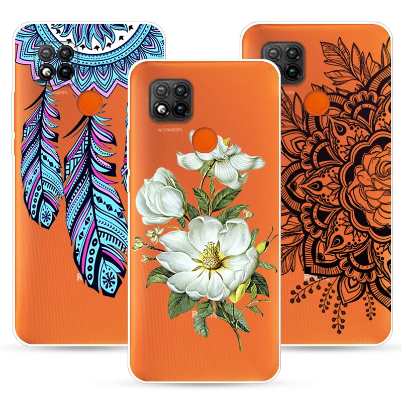 Чехол для Redmi 9C чехол Xiaomi Redmi9C Прозрачный бампер с вырезами окрашенный кролик желе