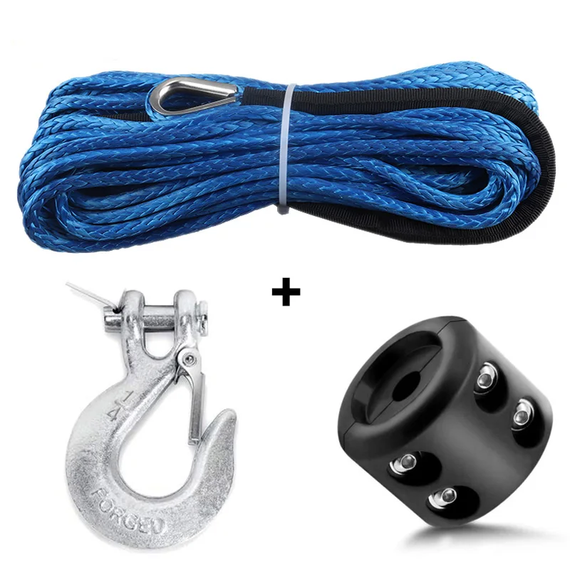 7000LBs Winch Line Cable Rope Winches Towing Hook Stopper Rubber for ATV SUV UTV Truck Offroad Accessories