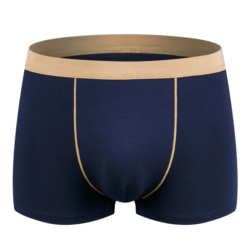 5PCS/Lot Modal Men's Underwear 3D Seamless Sexy Oversized Boxers Pants Loose Fat Guy Youth Middle Waist Boxer Summer 3459XLKGSMM