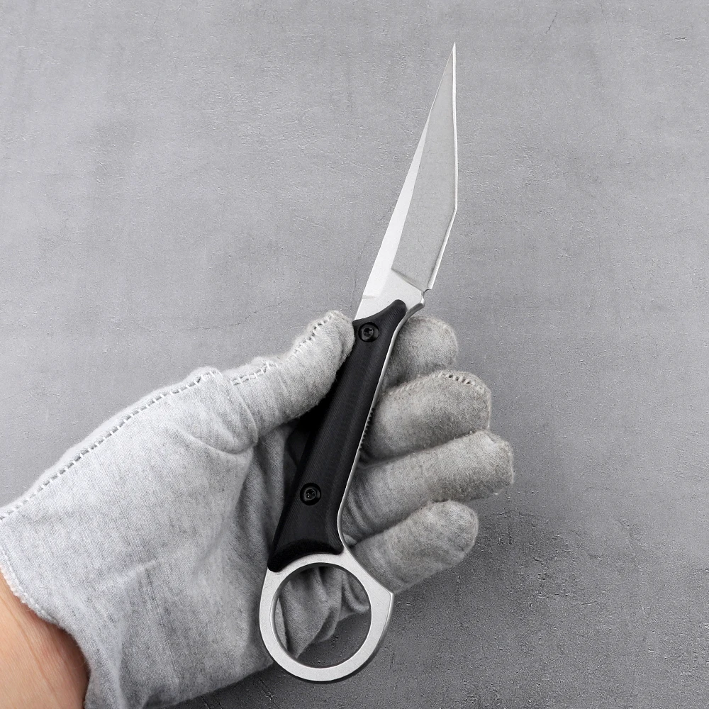 

Karambit 440C fixed blade G10 CSGO Tactical Pocket practical outdoor camping hunting defensive EDC tool claw straight knife