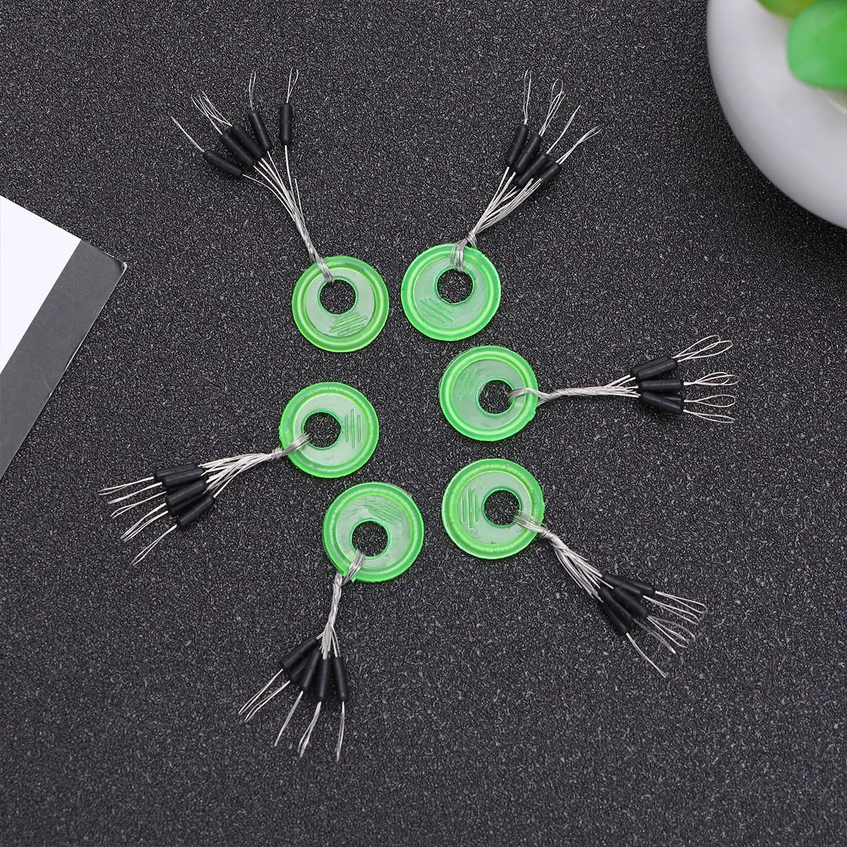 Круглая форма поплавок для рыбалки черные резиновые пробки Бусины Размер M