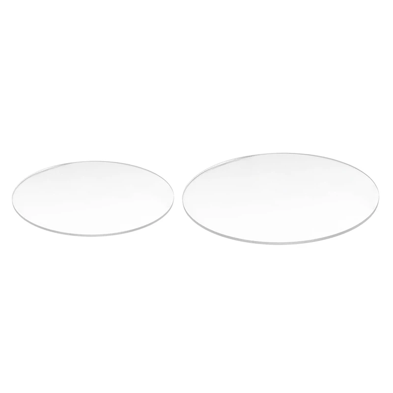

2X Прозрачный 3 мм толщиной зеркальный акриловый круглый диск Диаметр: 85 мм и 50 мм