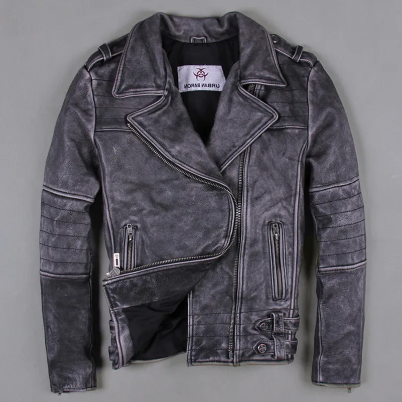 Мужская облегающая винтажная мотоциклетная одежда в стиле панк рок|Мужские