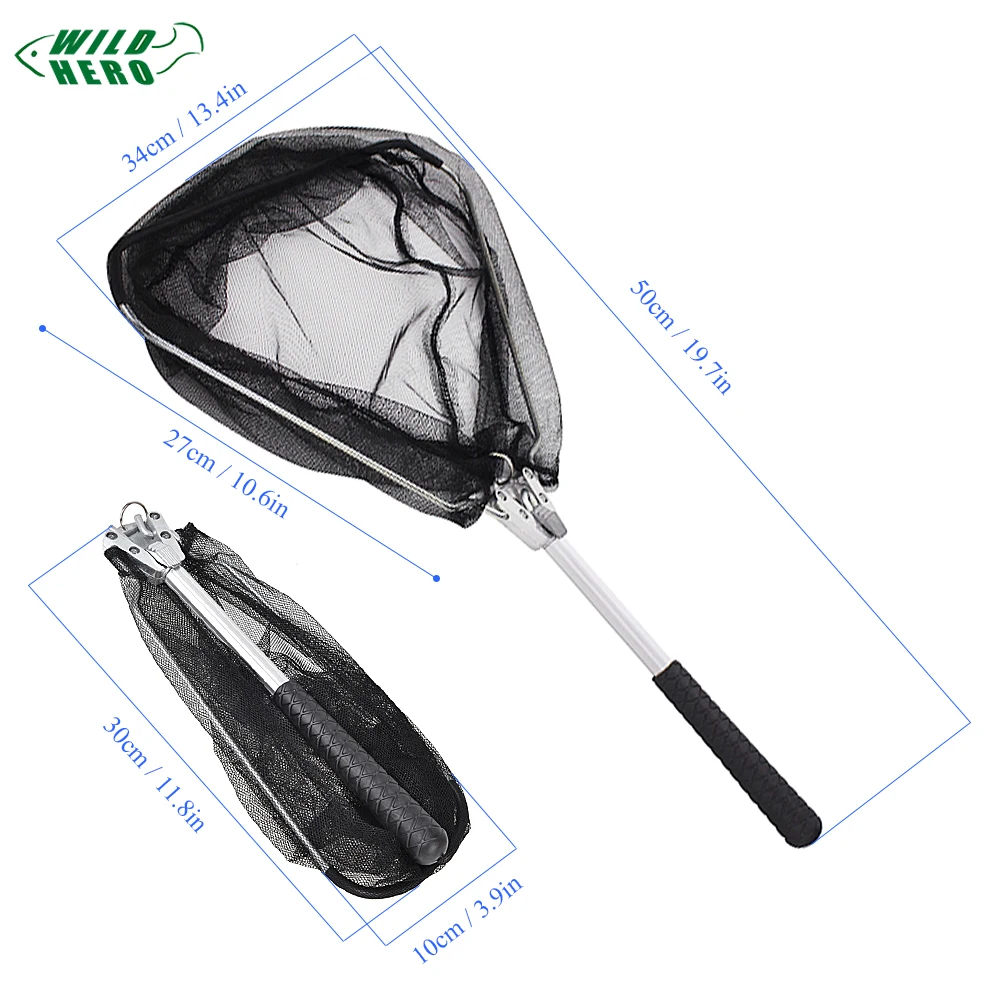 Wildhero складной рыбу подсаком Fly рыболовная сеть треугольной формы для ловли рыбы