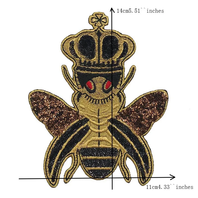 Металлические вышитые бисером нашивки ручной работы в виде короны