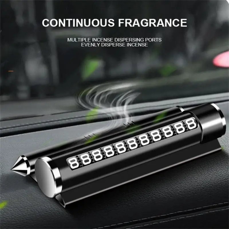 

Car Temporary Parking Card Phone Number Plate Car Aromatherapy Safety Hammer Multifunctional Temporary Stop Sign Card
