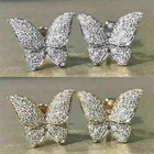 Женские серьги-гвоздики в виде бабочек