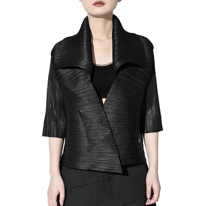 Куртка LANMREM YF698 Женская гофрированные кардиганы с капюшоном|Женские куртки| |