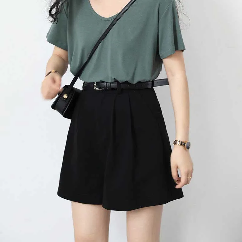 Шорты-бермуды NiceMix женские на молнии повседневные Элегантные Короткие штаны с