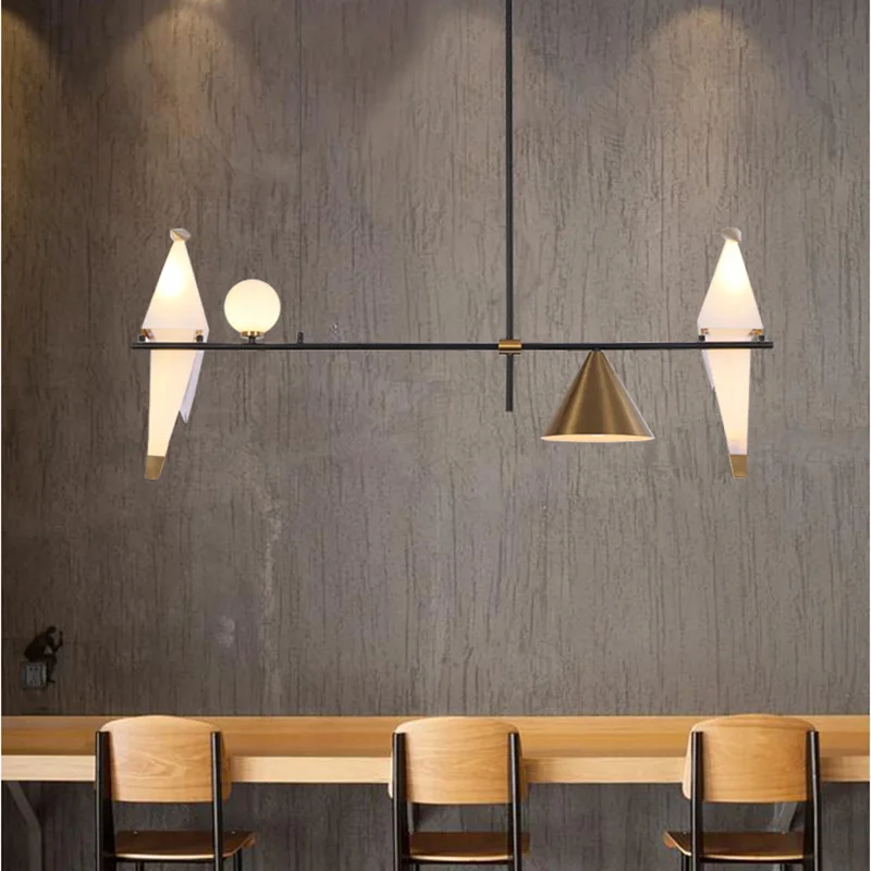 Светодиодный подвесной светильник с птицей в скандинавском стиле для спальни