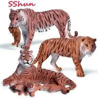 childrens simulation static solid wild animal model red tiger cub male tiger tiger suit hand made toy