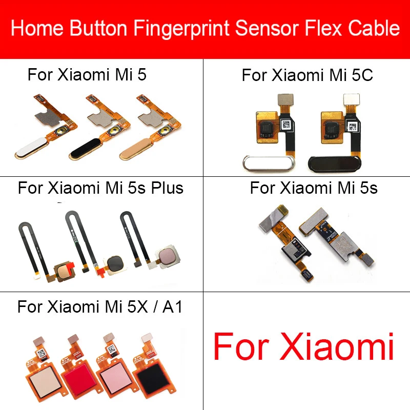 Шлейф для сенсора кнопки домой Xiaomi Mi 5 5c 5X Plus клавиша меню возвращение