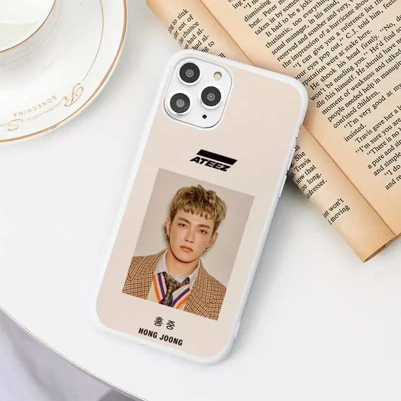 

ATEEZ HongJoong SeongHWA Phone Case Candy Color White for iPhone 11 pro XS MAX 8 7 6 6S Plus X 5S SE 2020 XR