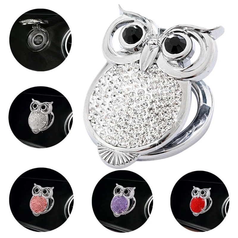 

Накладка кнопки запуска и остановки двигателя автомобиля, нажимной Пуск, шикарный Кристалл для автомобиля, эмблема-наклейка, украшение для ...