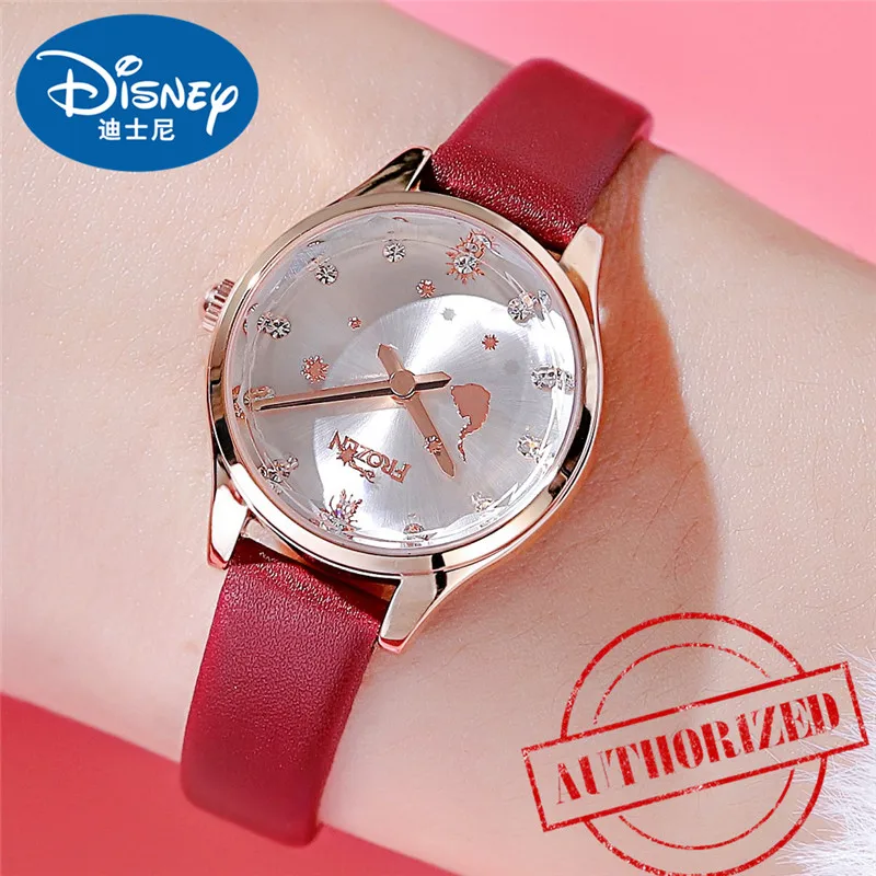 Часы наручные DISNEY женские кварцевые оригинальные Роскошные модные с мультяшным